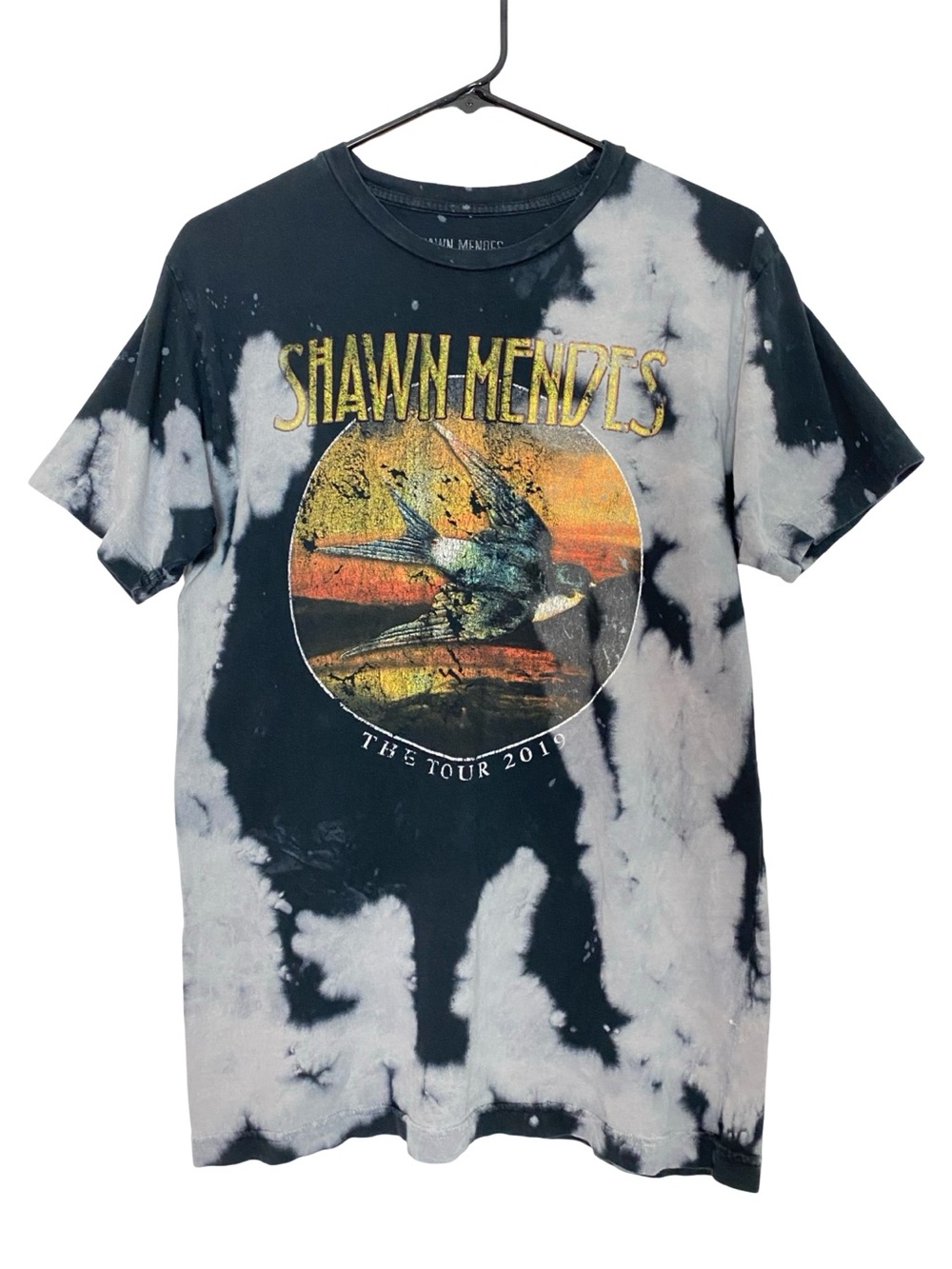 Shawn Mendes Band Tee Tshirt Unisex Size Medium The Tour Tie Dye Chest 19 L 27.5